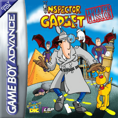 Inspector Gadget box art for GameBoy Advance